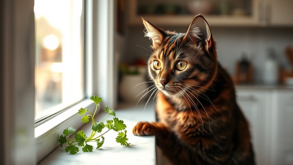 cats can safely consume cilantro