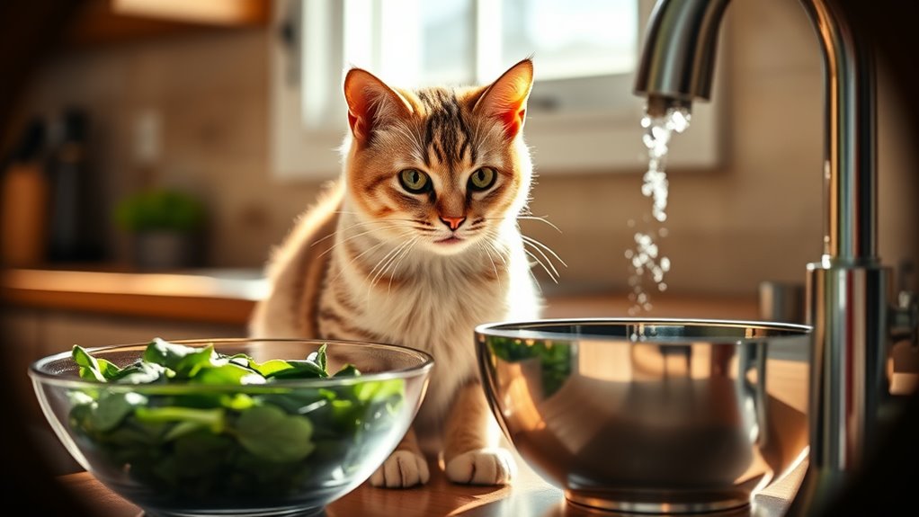 cats spinach safe introduction