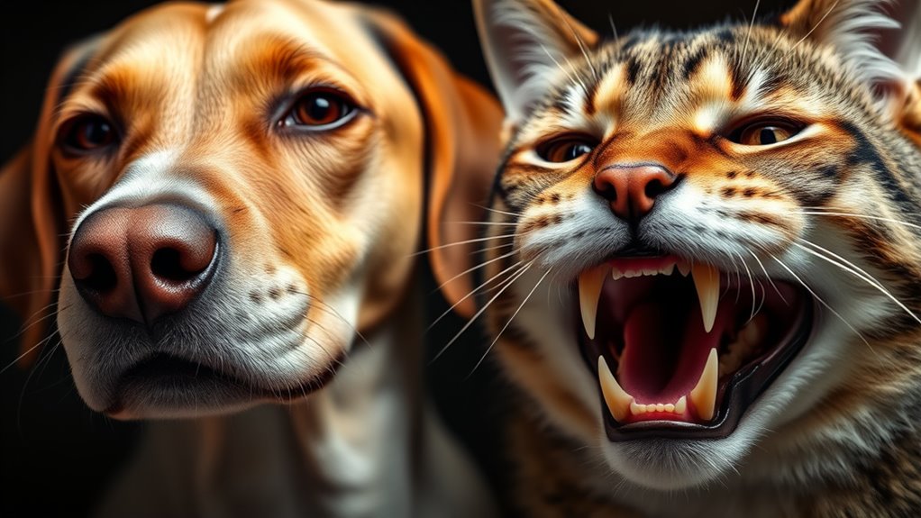 dogs sharper cats teeth